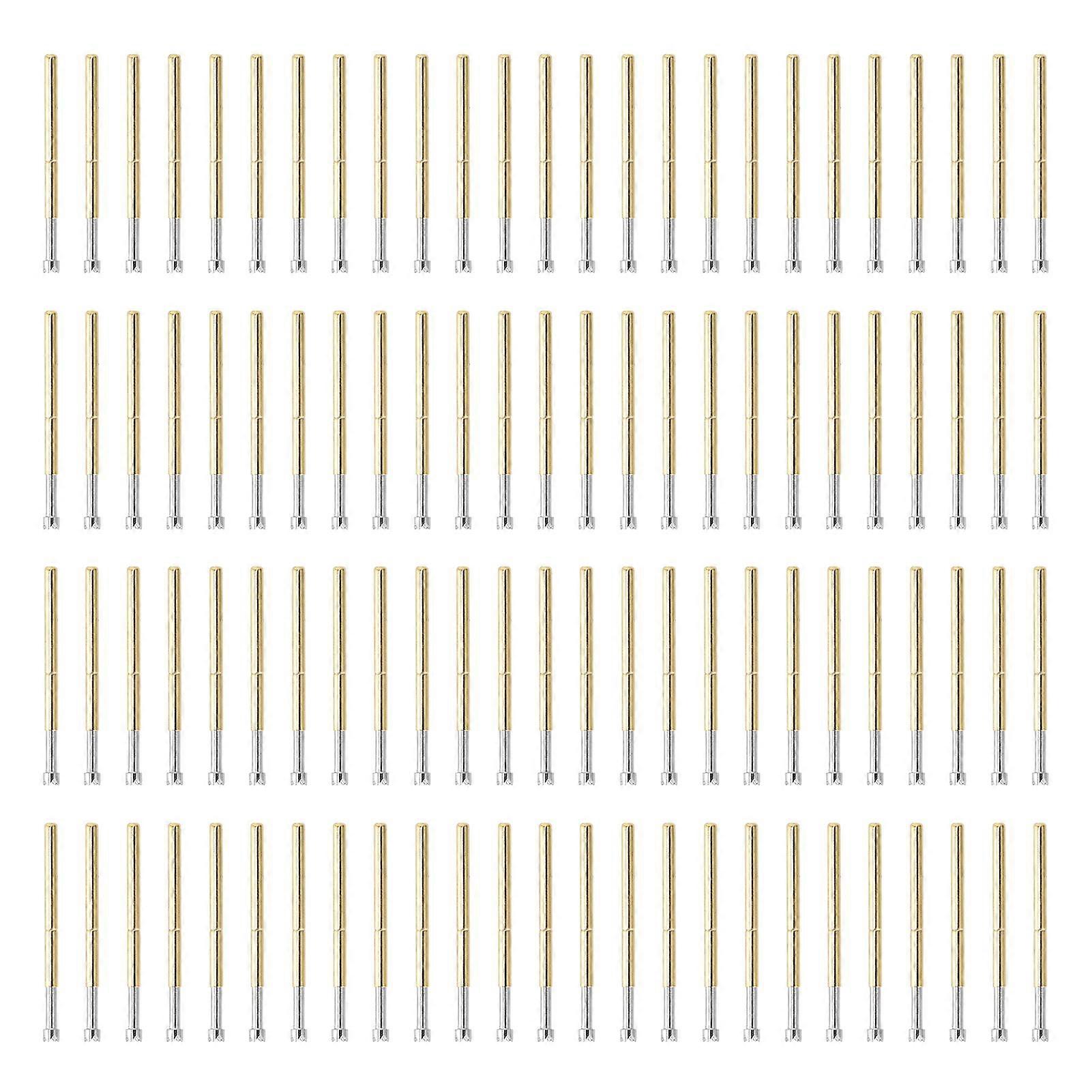 100pcs Pogo Pin Q Head Type 4 Claws Brass Stainless Steel Material Easy Replaceable 5A Rated Current PCB Testing Pins