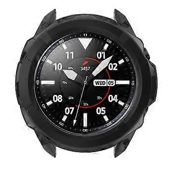 Soft TPU Armor Beschermende Horlogehoes voor Samsung Galaxy Watch3 45mm - Zwart