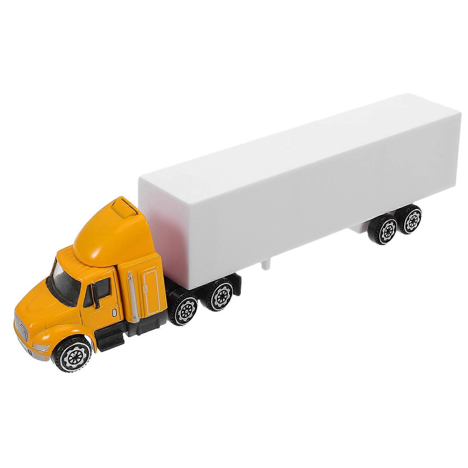 Toy Truck Container Model for Kids 4Pcs Alloy American Design Carrier