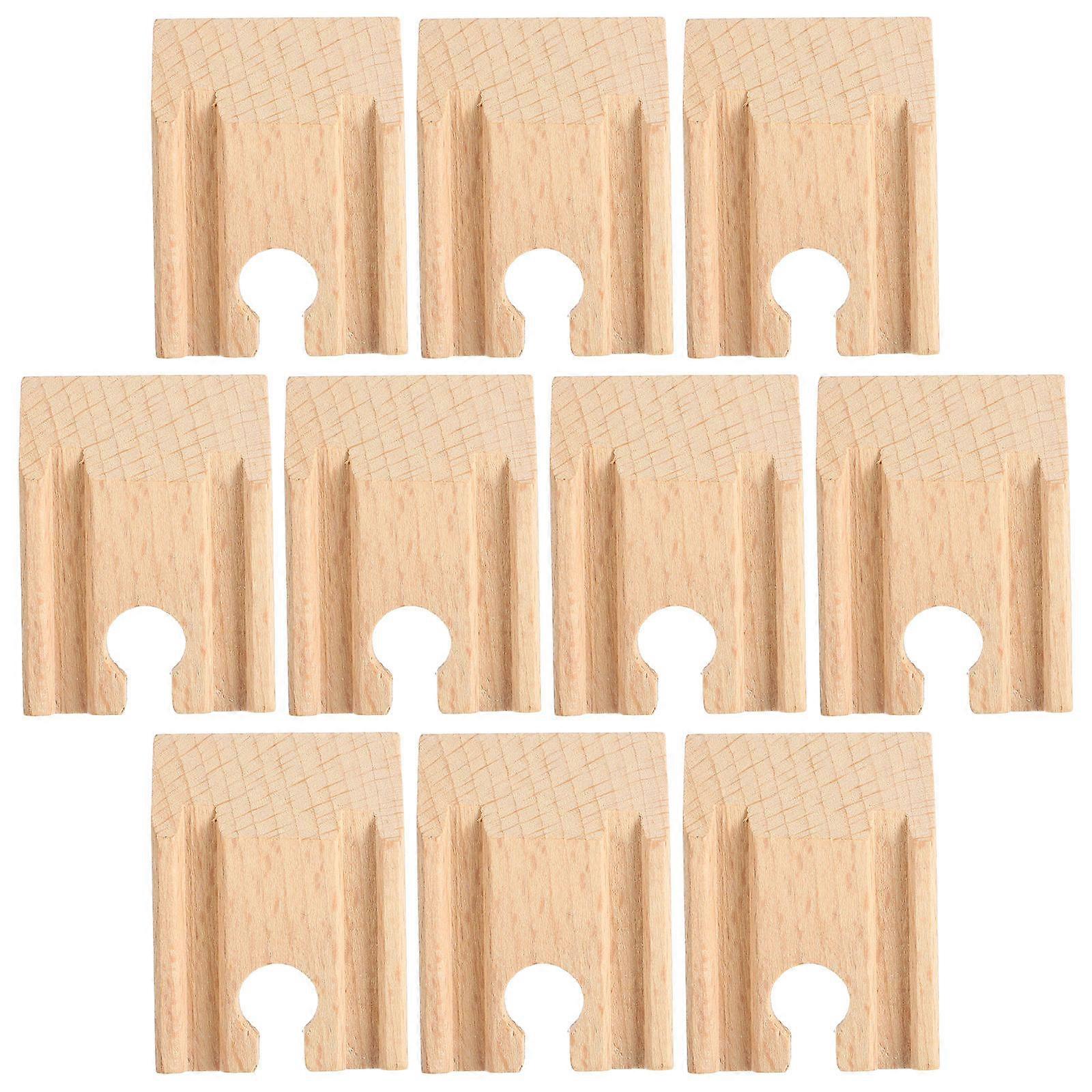 Wooden Train Track Pieces for Toy Train Replacement 40Pcs Set