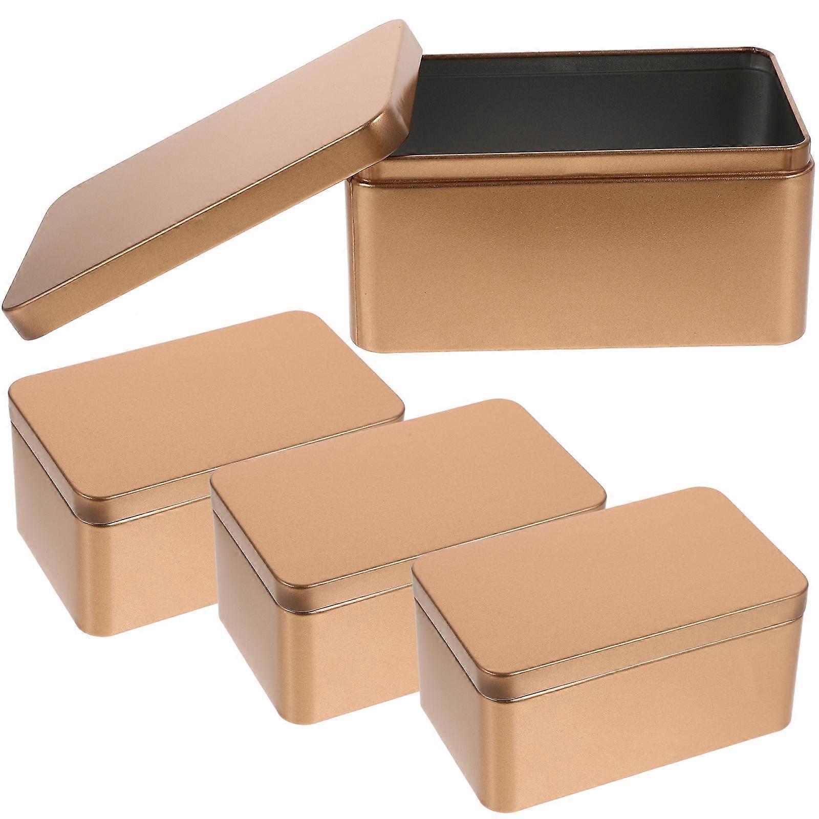 Creative Tin Box Metal Storage Box for Home 16Pcs Rectangular Tin Containers