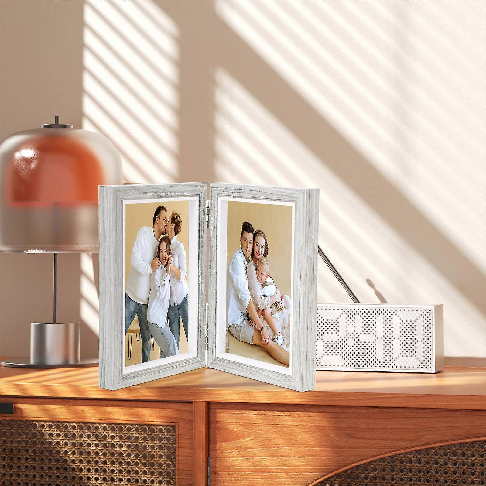 Desktop Folding Picture Frame Wooden Photo Frame for Decoration 3Pcs