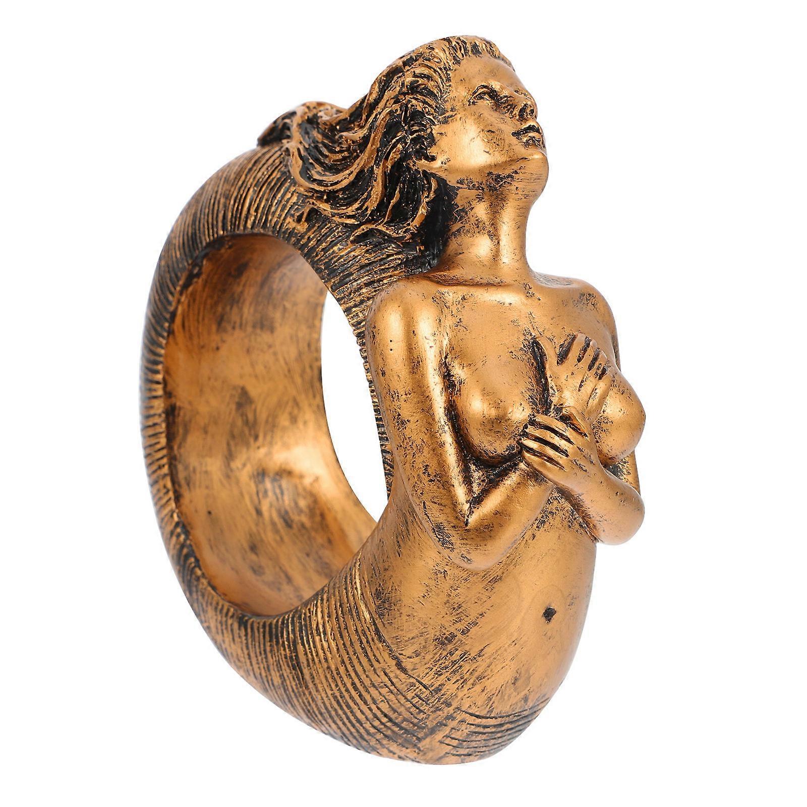Resin Mermaid Statue Crystal Sphere Display Base for Decoration One Piece