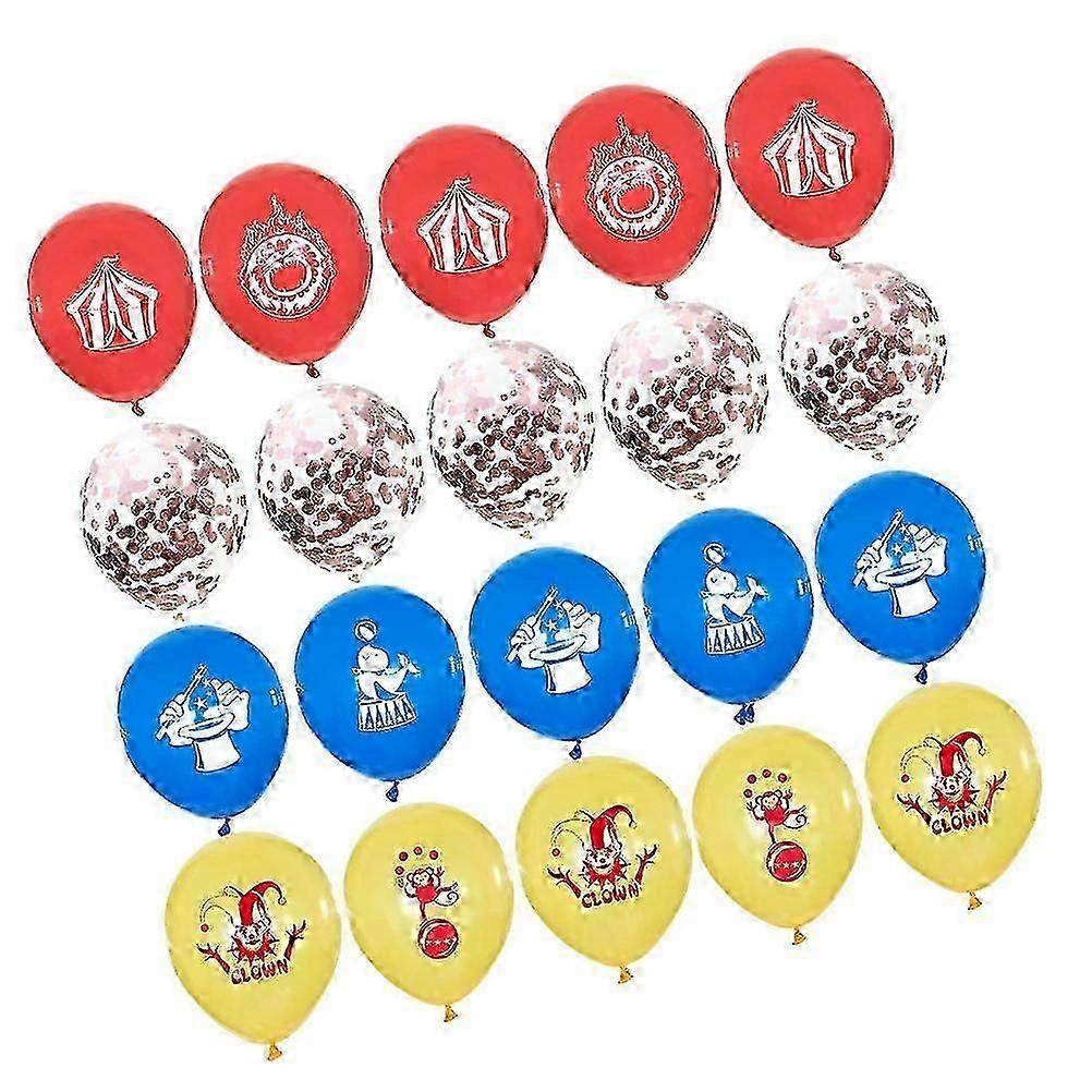 Circus Party Decorations Round Balloons Latex Holiday Supplies Yellow 20Pcs