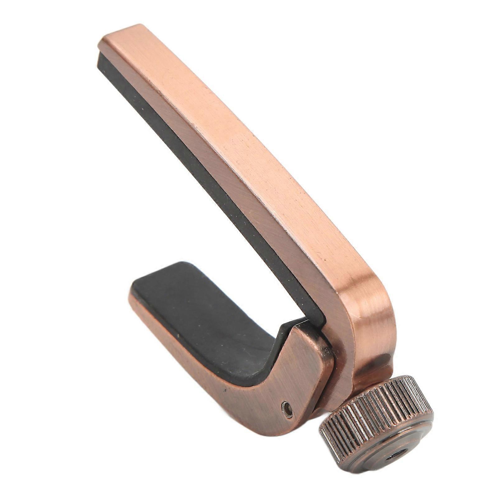 Metal Spring Capo with Tone Adjustment Tool for Ukulele Bronze