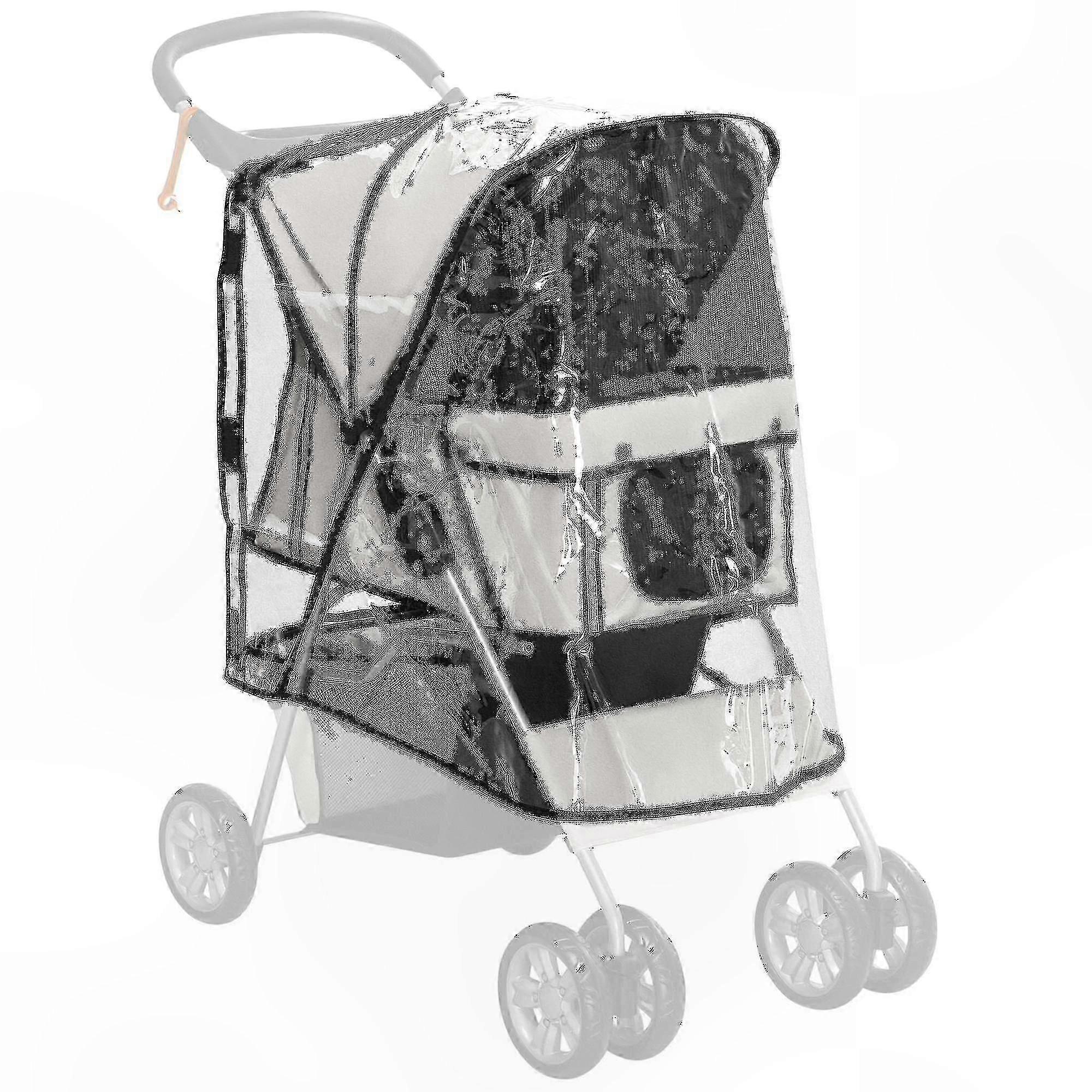 Pet Stroller Rain Cover with Rear Access for Dog Prams