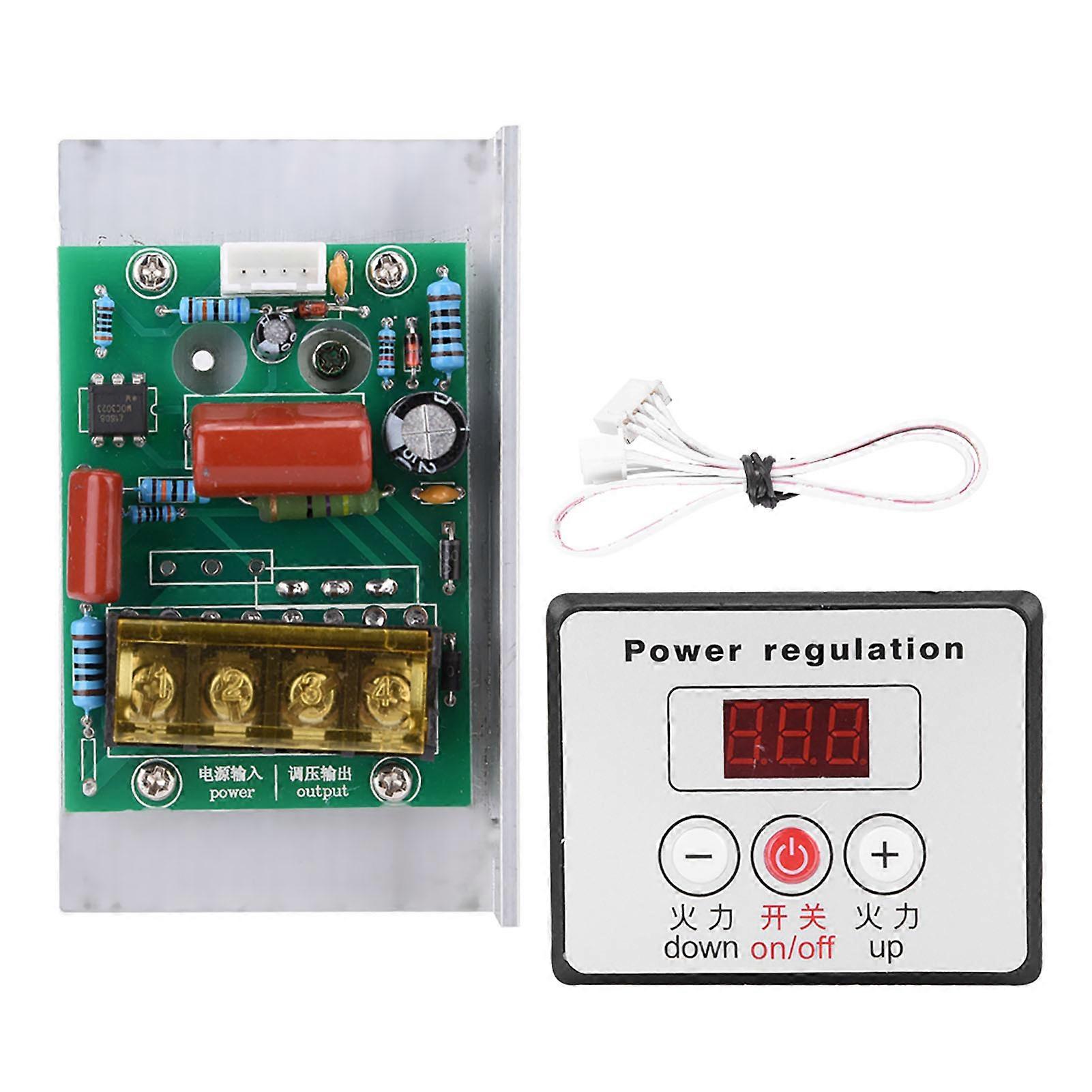 6000W SCR Digital Voltage Regulator Speed Controller Thermostat AC 220V