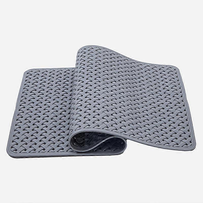 Non-slip Bath Mat with Suction Cup and Drain Hole, Soft Machine-washable Shower Mat Non-slip Bath Mat Suitable for Children's