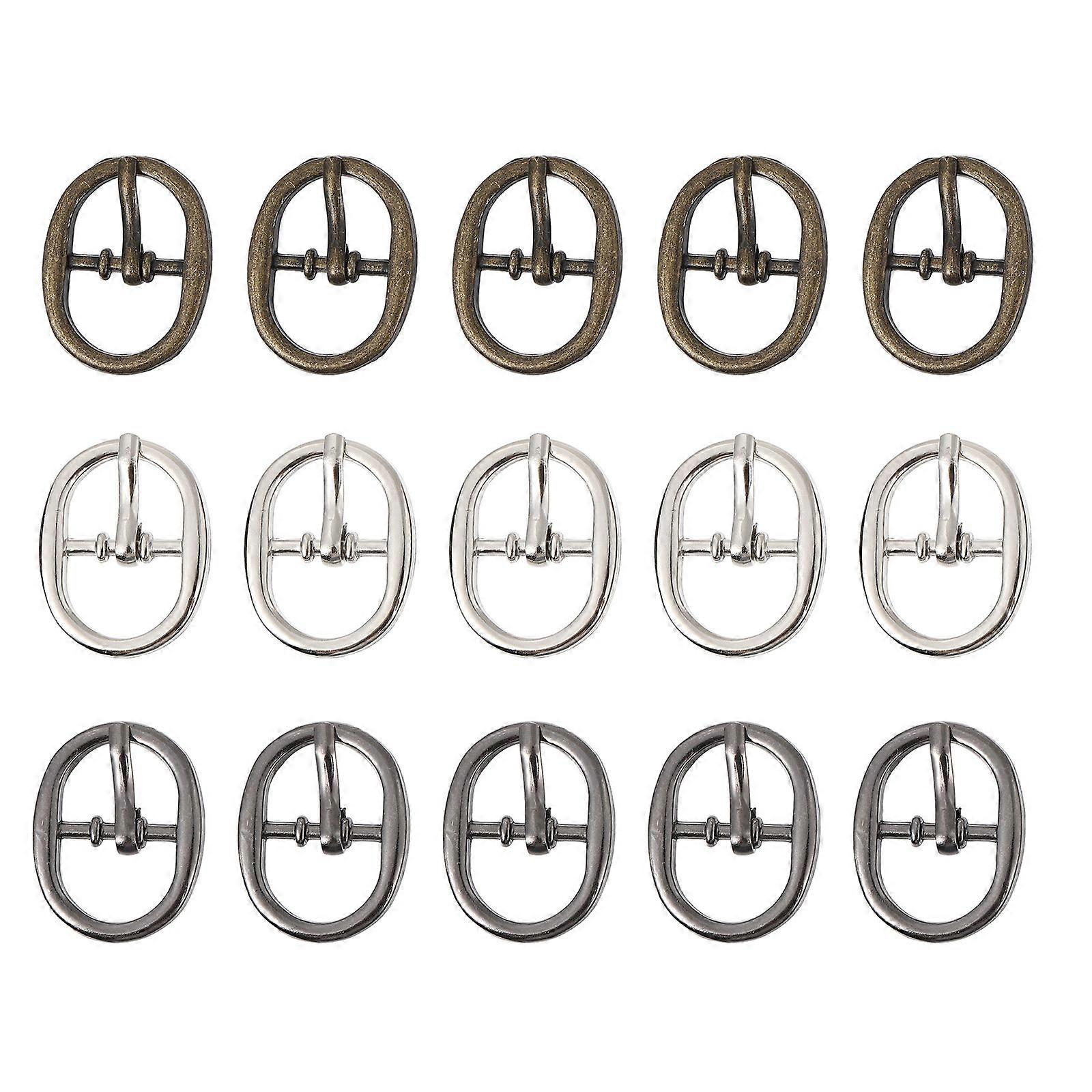 Metal Buckle for Bag Alloy Adjustable Buckles Watchbands Assorted Color with Strong Durability 15Pcs