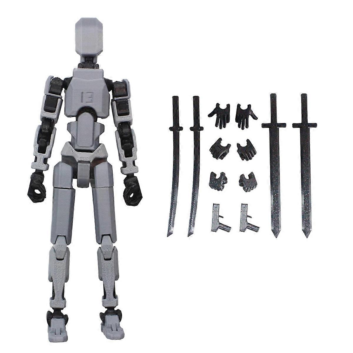 Multi Jointed Movable Robot 3D Printed Mannequin Toyslucky -D