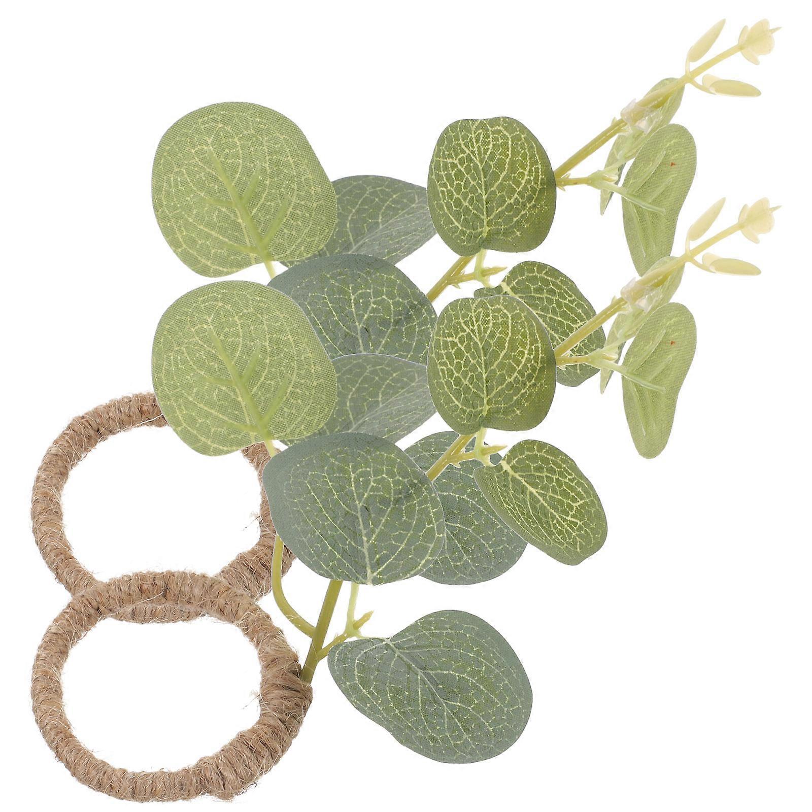 Leaf Napkin Rings Party Serviette Accessories for 6Pcs Table Decor