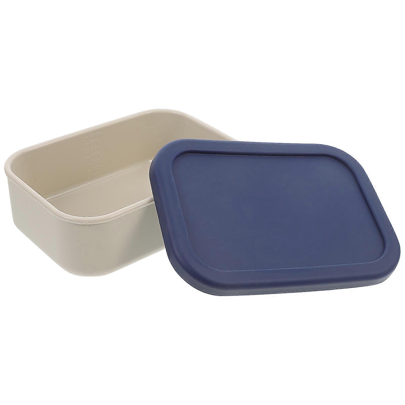 Reusable Food Box 2Pcs Silicone Meal Box Ideal For Students And Workers 17.3X12.5CM Portable Use For Leftovers