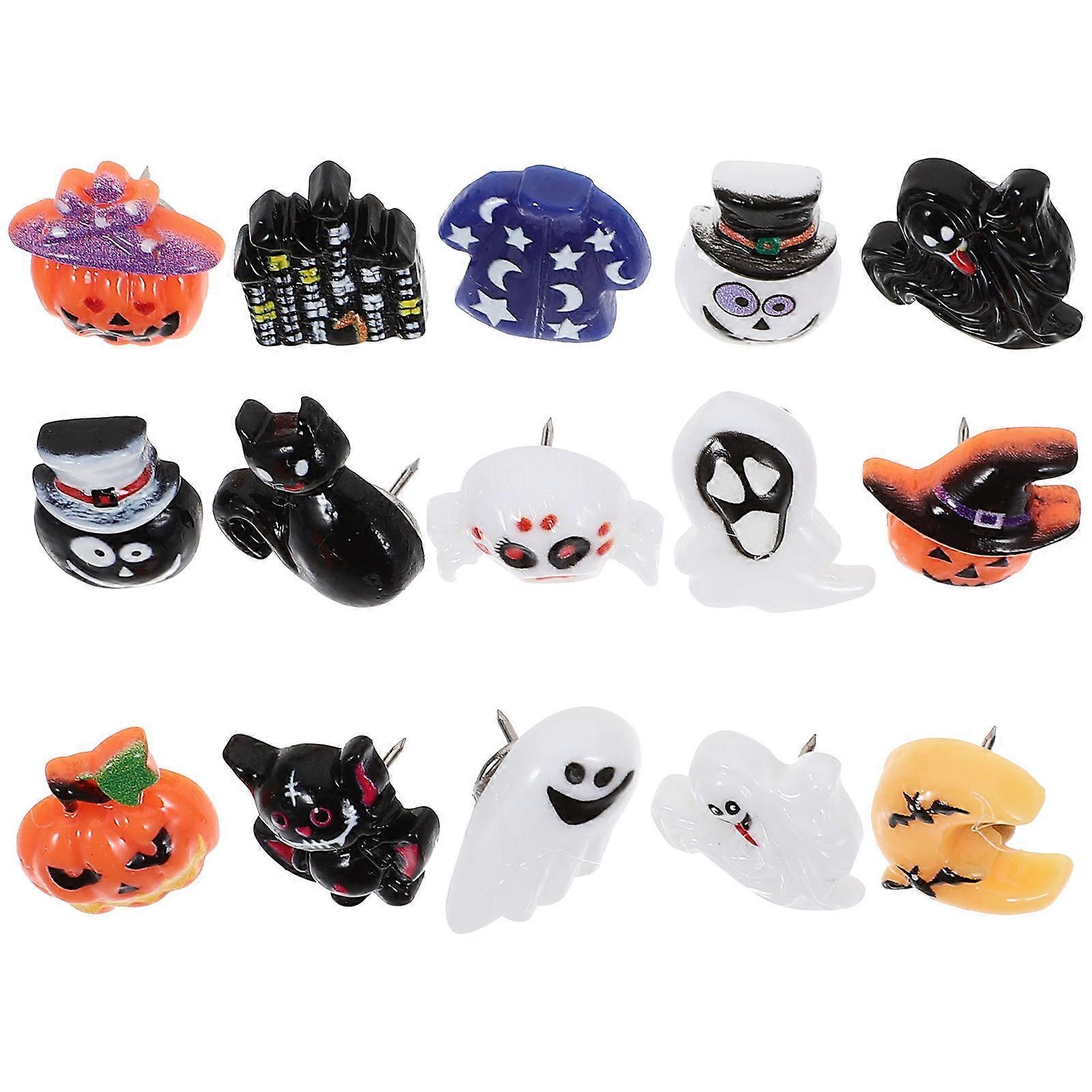 Creative Halloween Thumbtacks Decorative Thumbtack for Office Use 3 Boxes