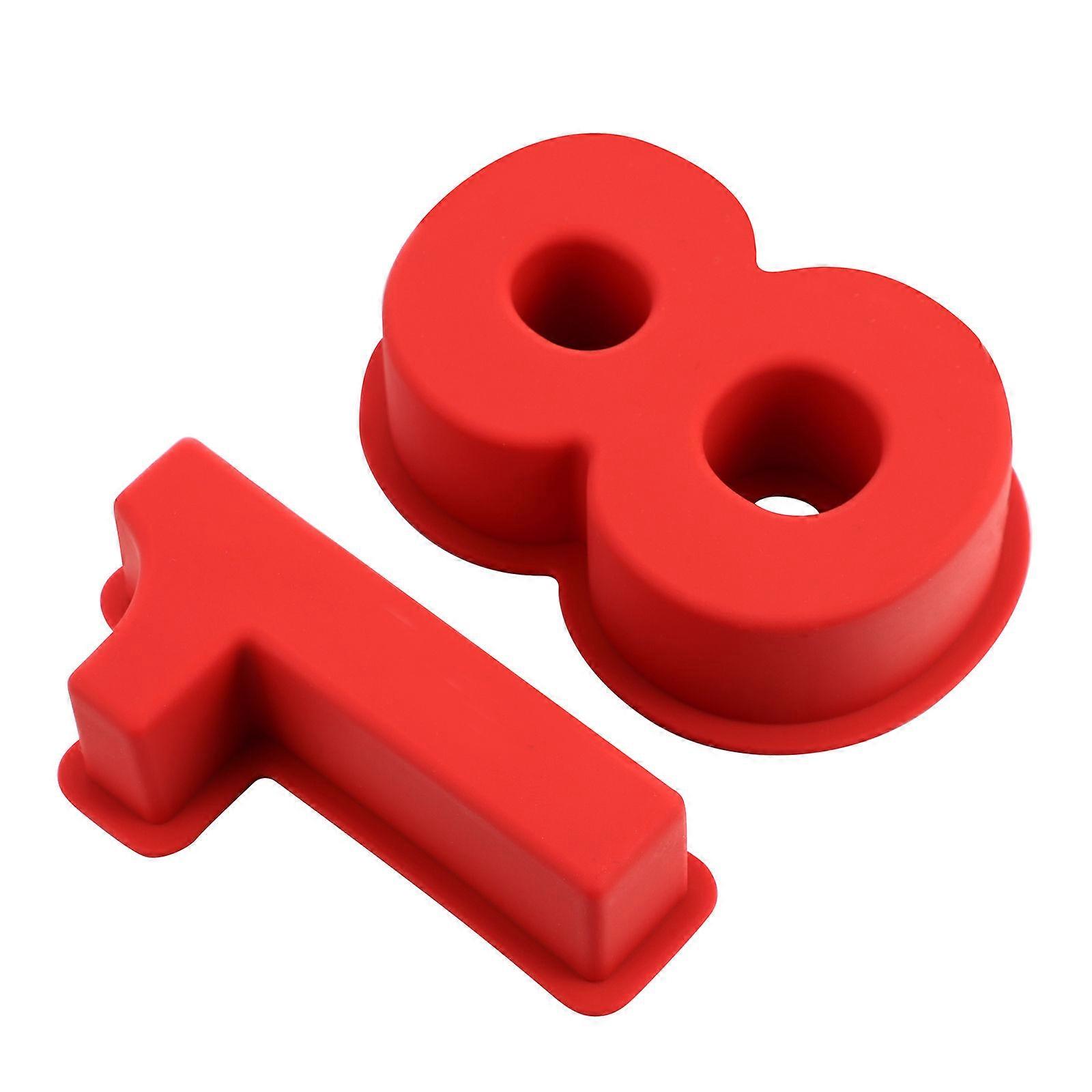 Silicone Number Molds Number Design for Baking 2Pcs Birthday Cake Molds