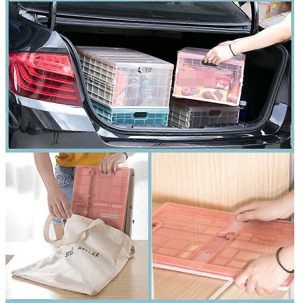 Translucent Rectangular Storage Organizer For Home Kitchen Use 30 X 22 X 14 Cm Pink 1Pcs