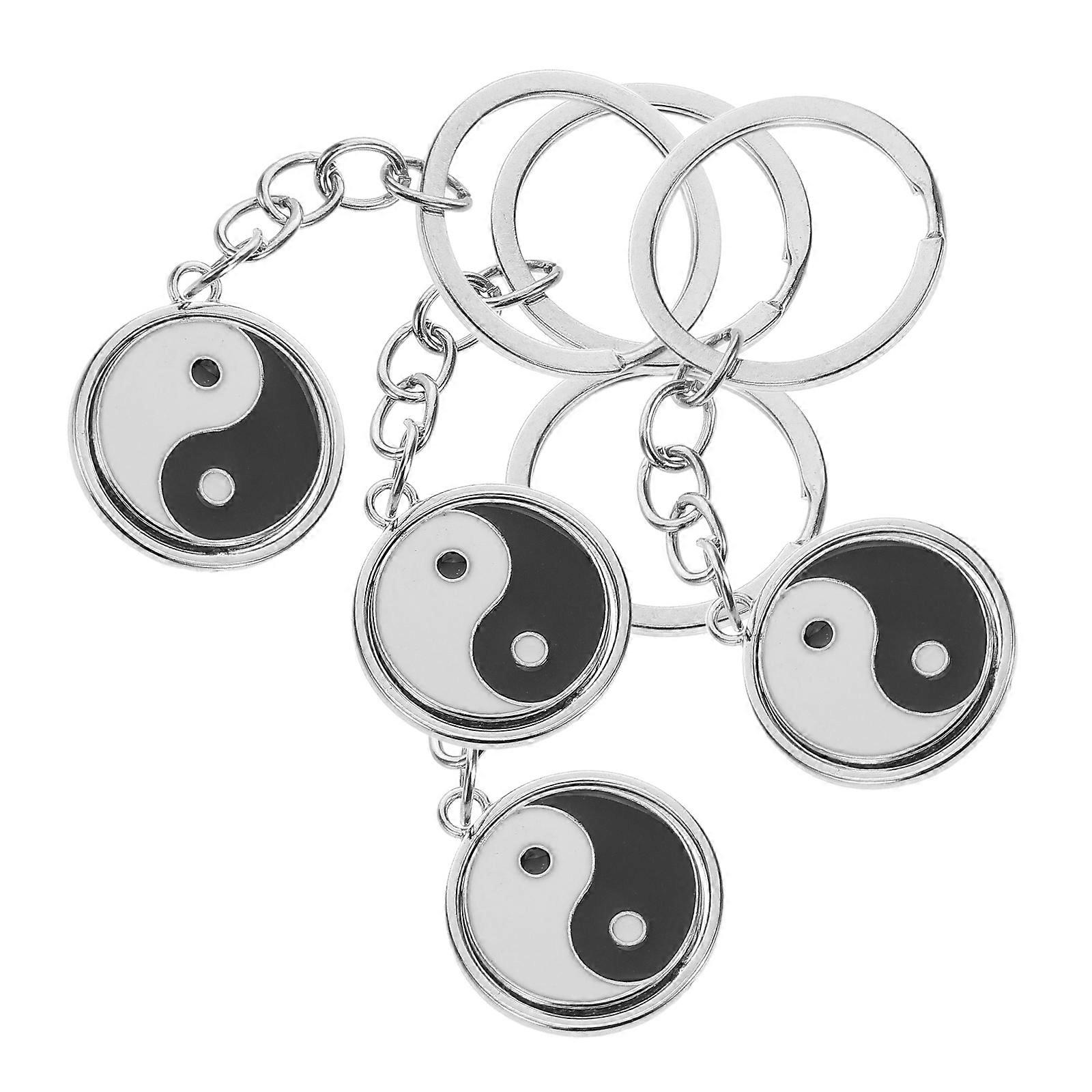 Decorative Alloy Keychain for Travel 8Pcs Metal Keyring Pendant