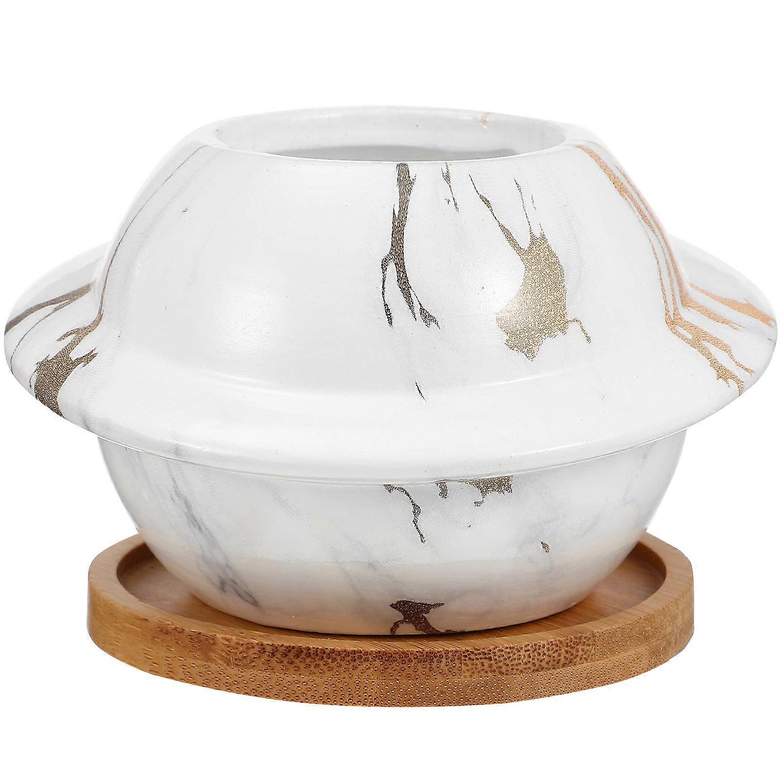 Succulent Ceramic Flowerpot Sphere Style For Dining Table And Desk Plants Enthusiasts 1Set