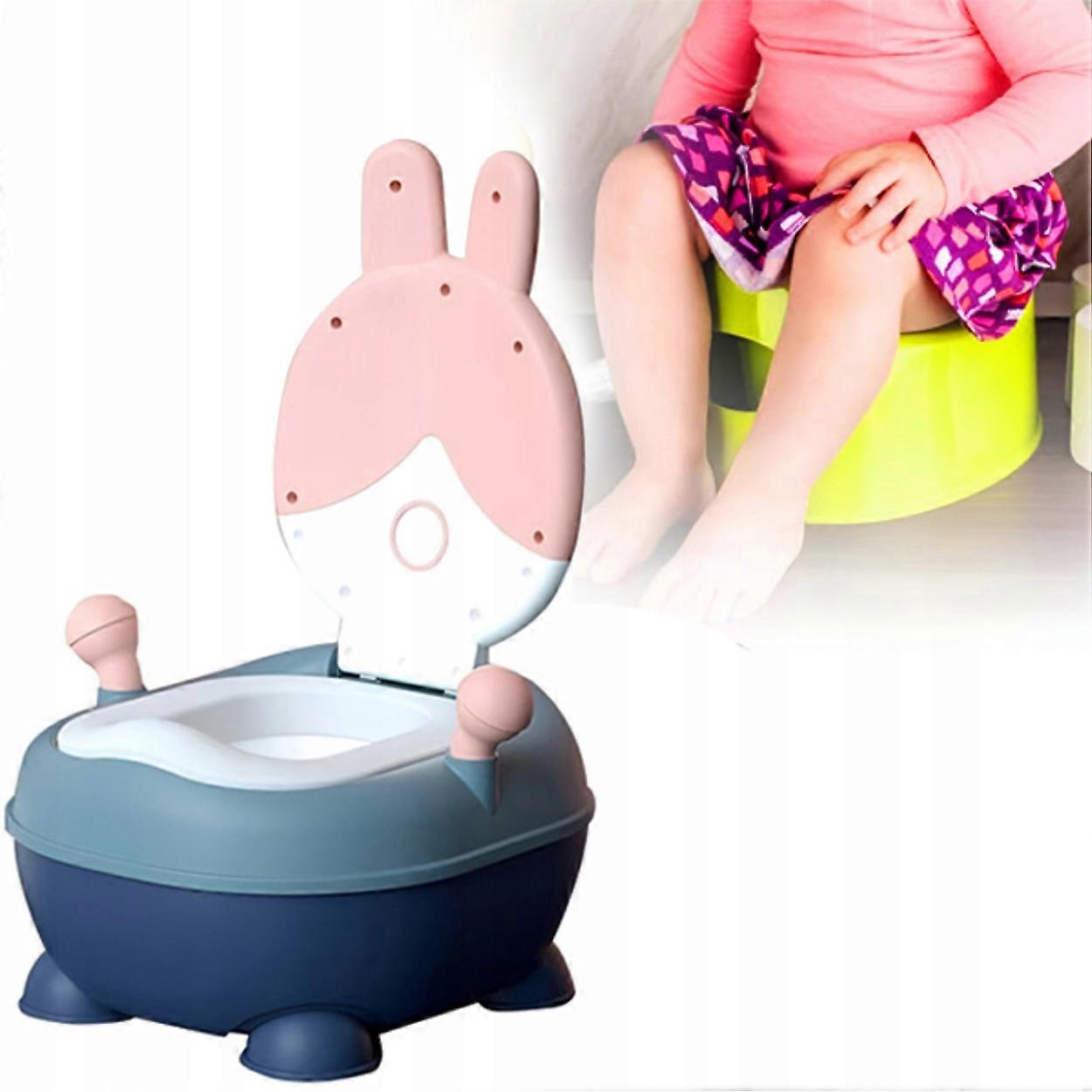 Child's Anti-Slip Training Potty with Removable Insert - Pink Bunny Design