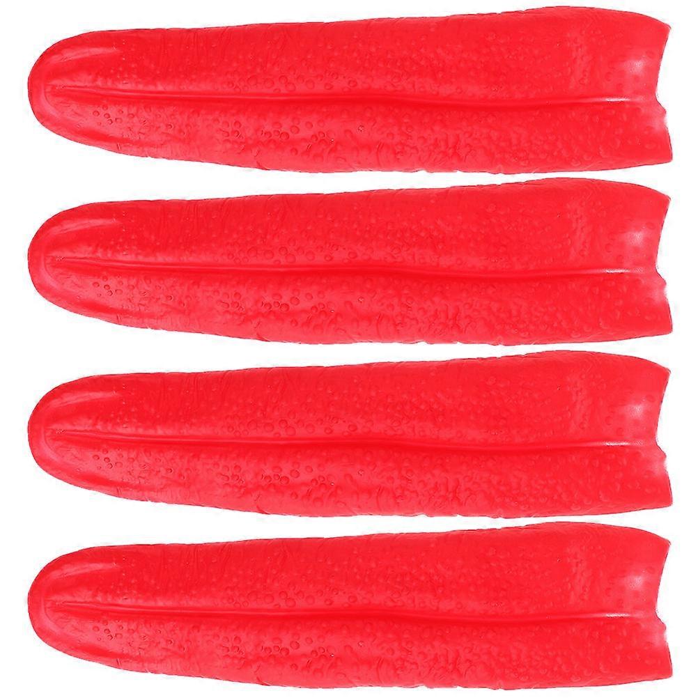 Realistic Red Long Tongue Prop for Stage Performance 8Pcs Set
