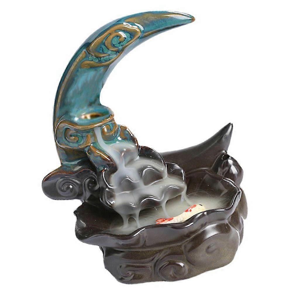 Ceramic Incense Fountain Burner for Relaxation 2Sets