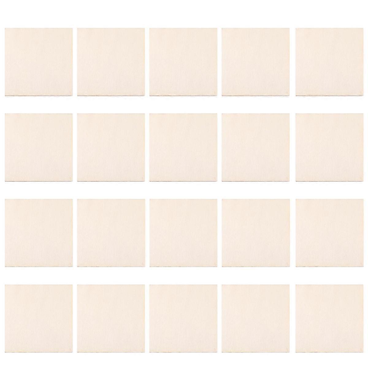 Wood Slices DIY Wood Slices for Craft Projects 60Pcs Wooden Square Pieces