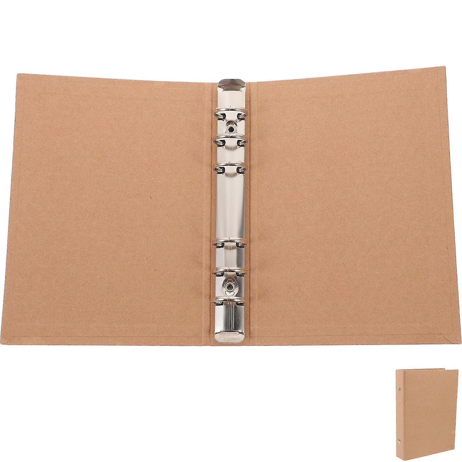 Notebook Binder Cover Kraft Paper Binder Shell for School Use 3Pcs