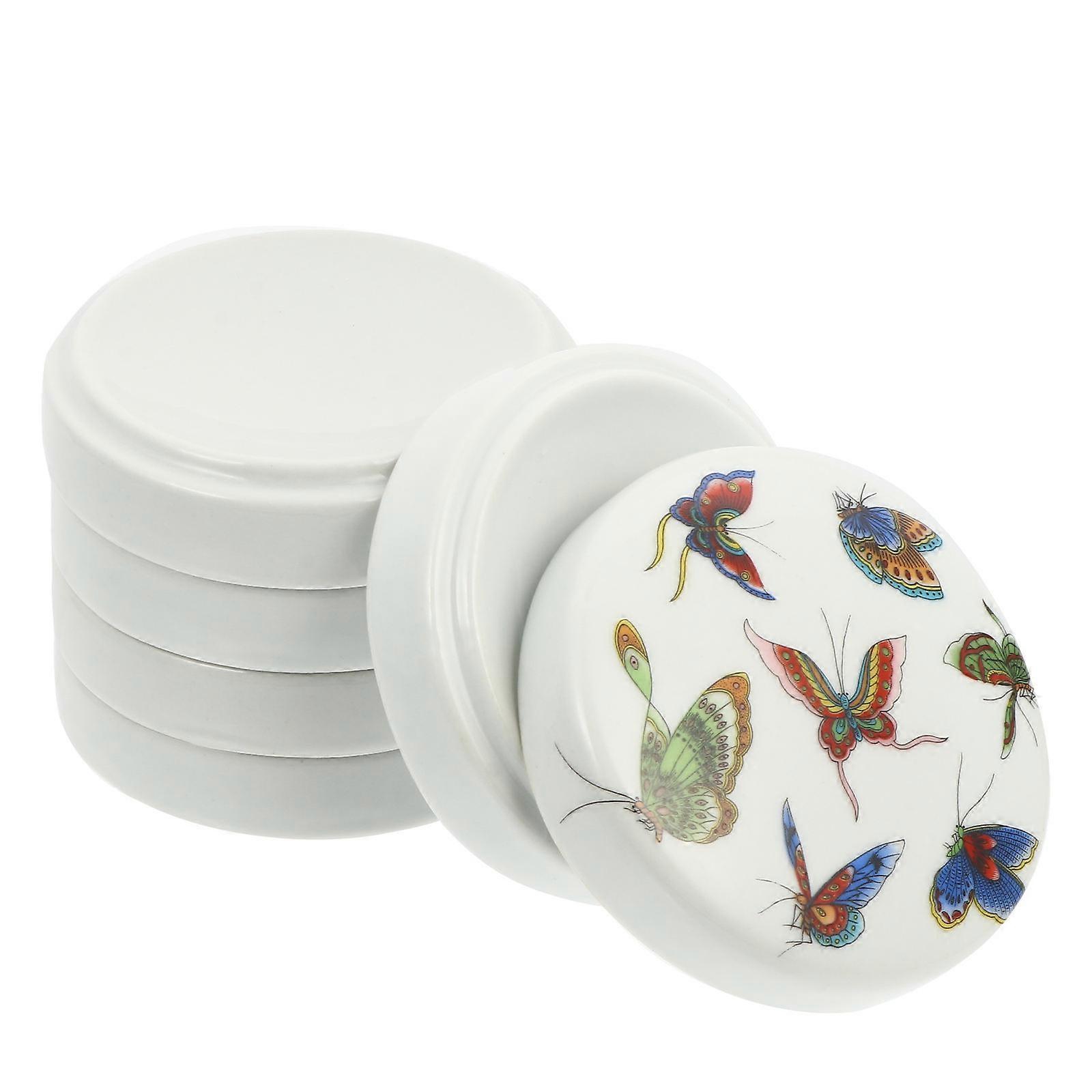 Ceramic Plate Set Ring Trays Storage for Crafters Five-Layer Design 11X9cm 1Set