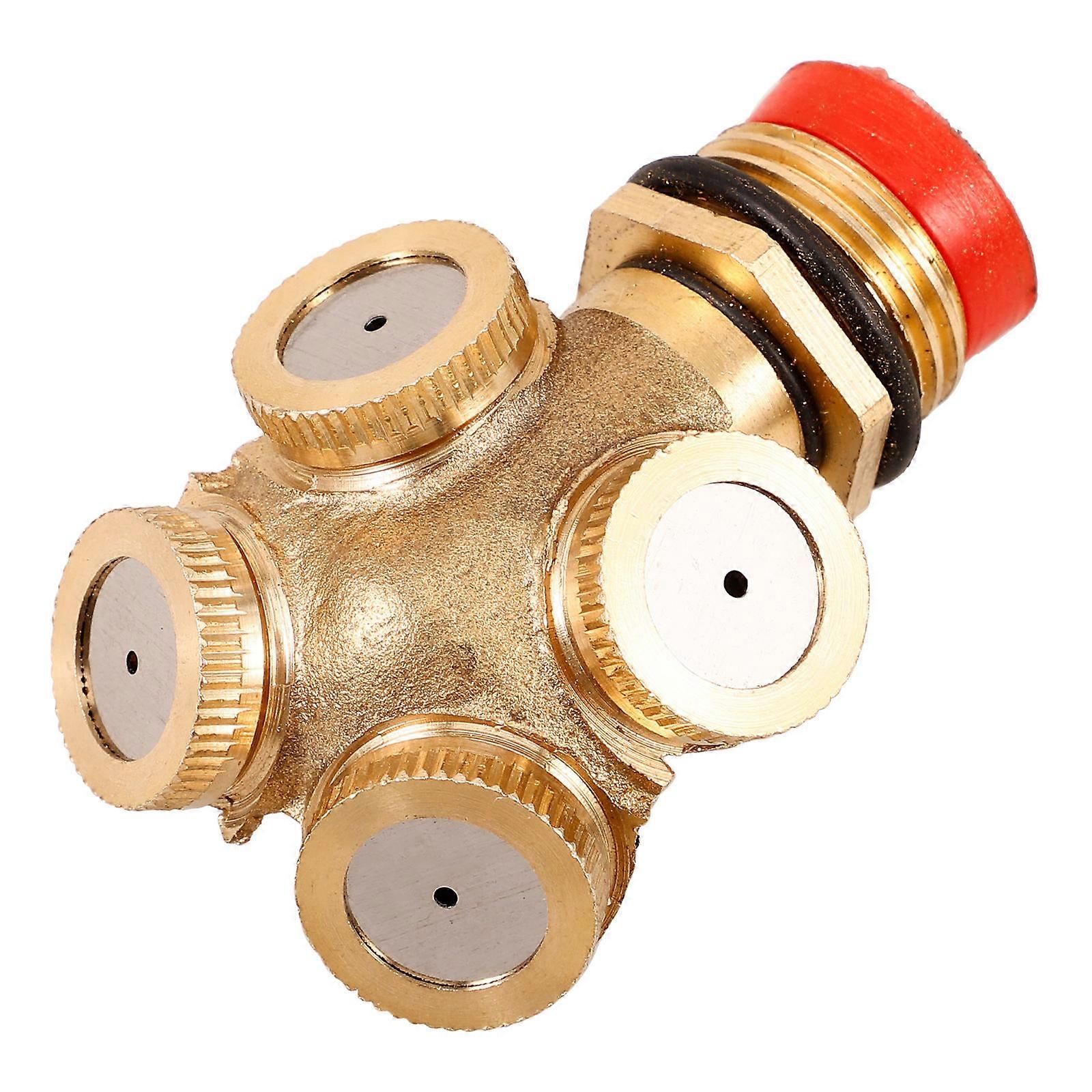 Copper Mister Nozzle Atomizing Spray Misting Nozzle Part 4Pcs for Irrigation Use