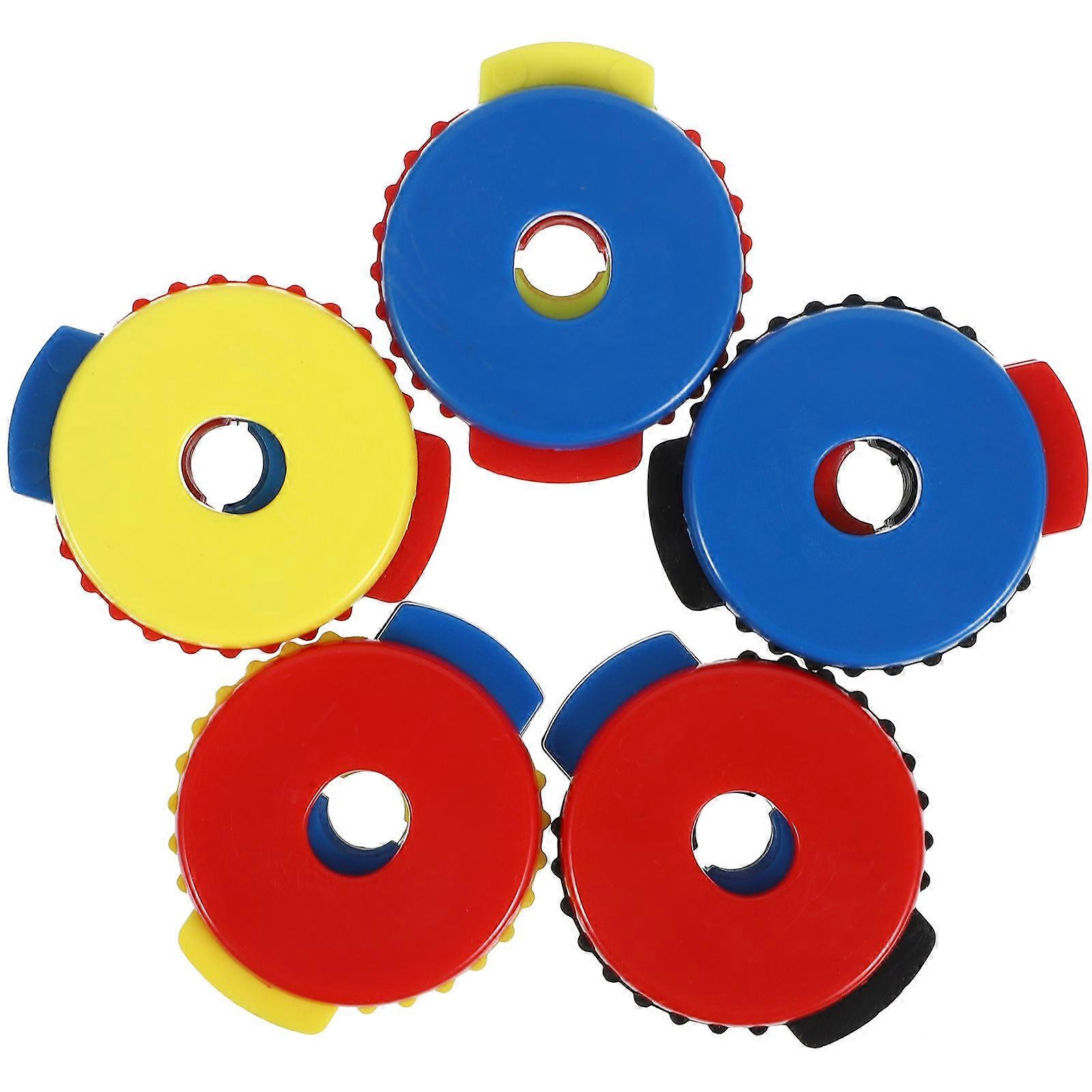 Cymbal Quick Release Caps 5Pcs for Musicians Drumming Practice with Yellow Hard Plastic Design