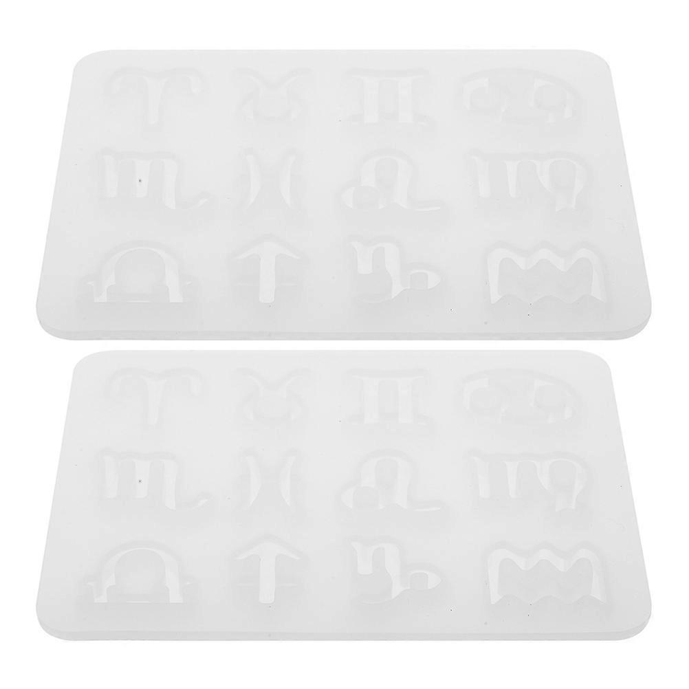 Silicone Mold for DIY Use 10Pcs Keychain Charm Constellation Pendant Molds