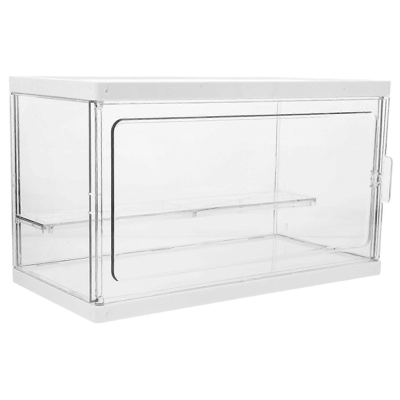 Transparent Display Case 2-Layer Model Storage Box for Storage 2Pcs
