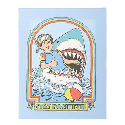 Steven Rhodes Stay Positive Canvas Plaque