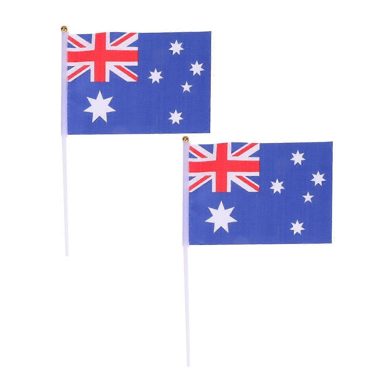 Hand Held Small Australia Stick Flags For Party Decoration In Multi Color Ideal For Events And Festivals 250Pcs