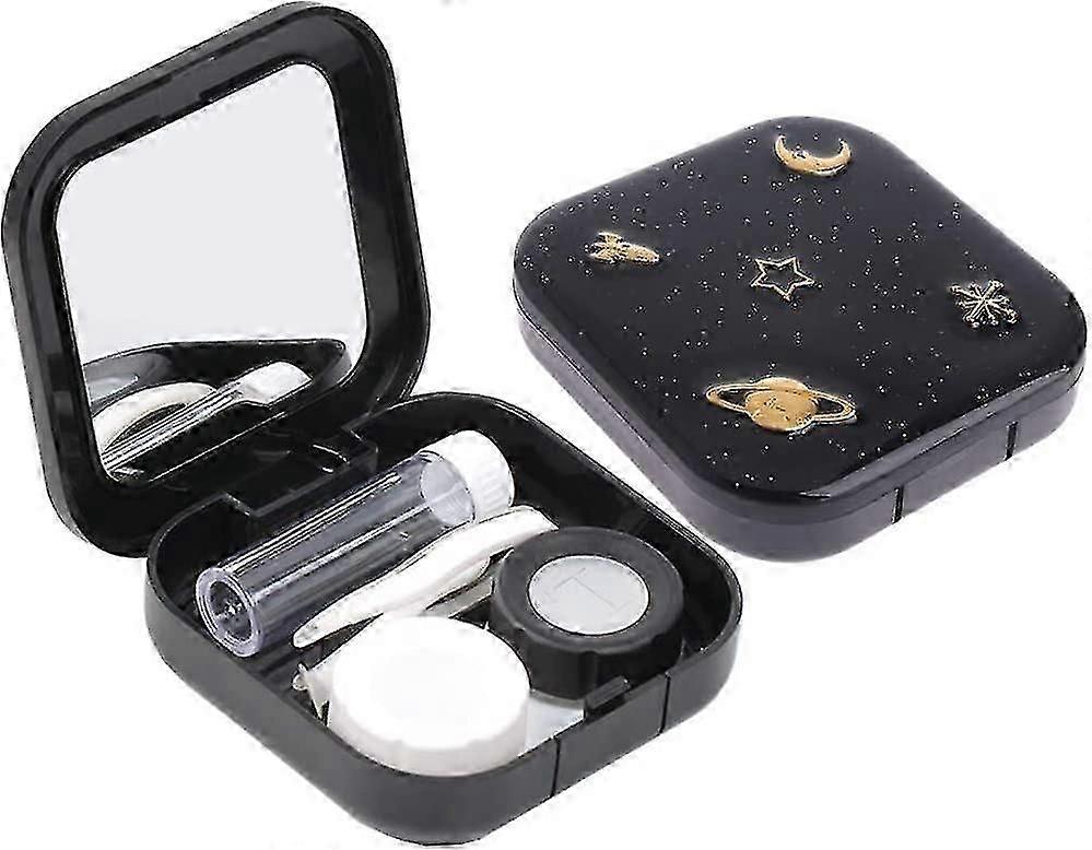 For 2024 Contact Lens Box, Star Contact Lens Travel Case, Contact Lens Case Container Holder Storage Box for Secure Lens Storage