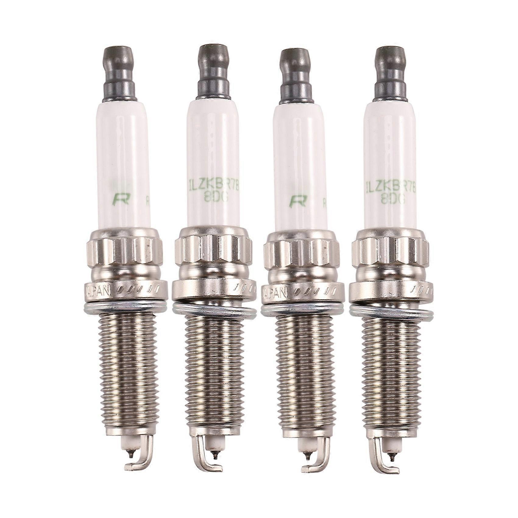 4 Pcs Car Metal Spark Plug Spark Plug 95770 ILZKBR7B8DG 0242129512, for