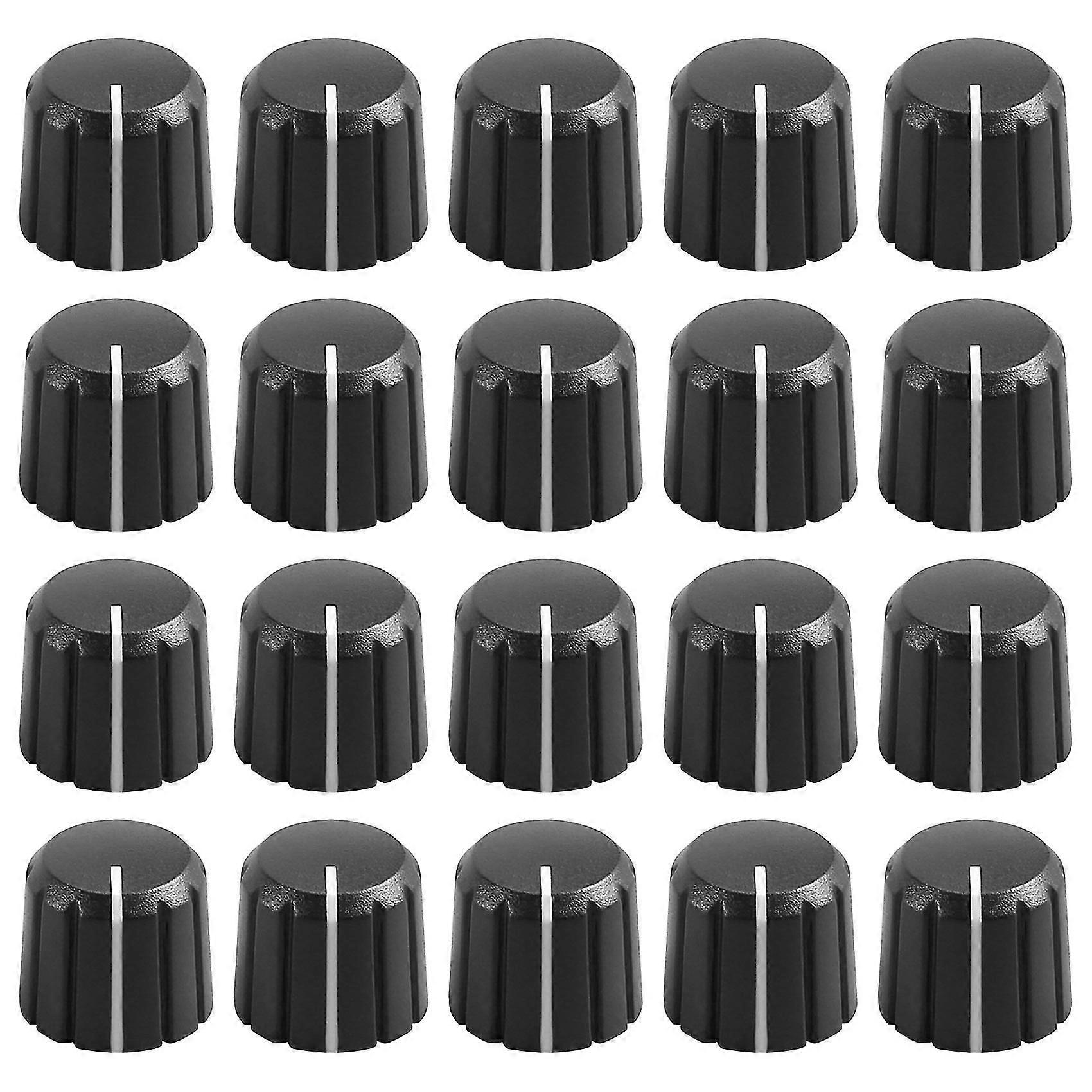 20 قطعة 15x13.5mm البلاستيك الجهد مقبض دوار لقطر 6 مم D نوع رمح حجم الغيتار المقبض.