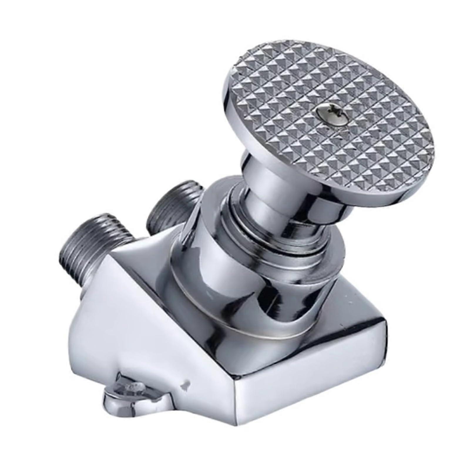 Foot Operated Pedal Valve For Basin Faucets Silver Finish Model 1