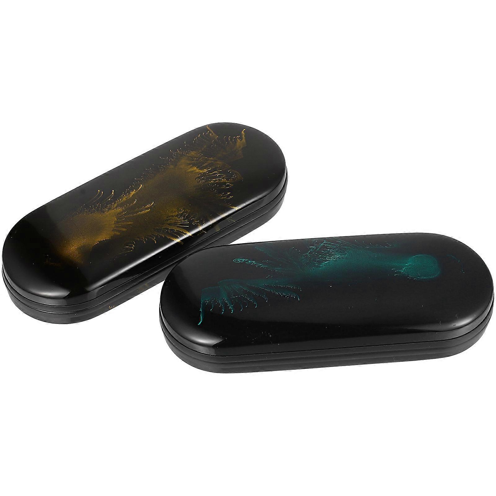 Eyeglasses Case Fashionable Glasses Box for Use 2Pcs Container