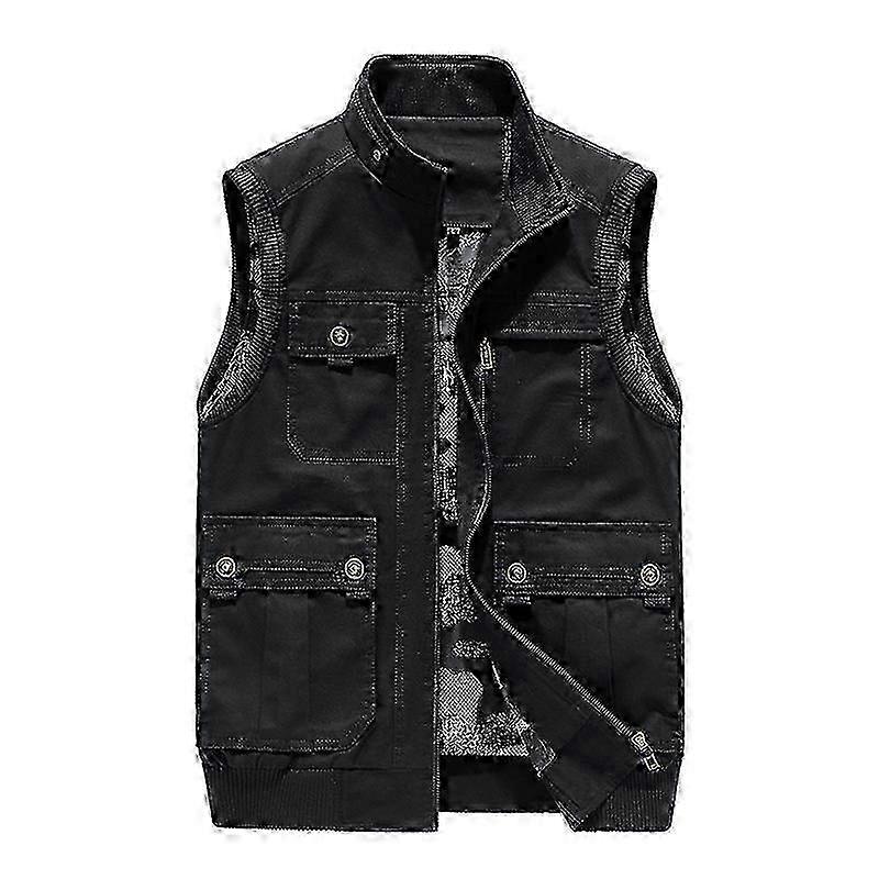 "Spring Herren dünne Weste Weste lose große Tasche"-gut