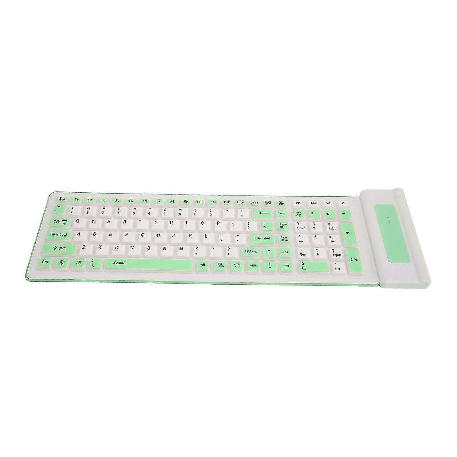 Silicone Keyboard 107 Keys 2.4G Wireless USB Foldable Waterproof Dustproof Two Colors Silent Keyboard for PC Laptop