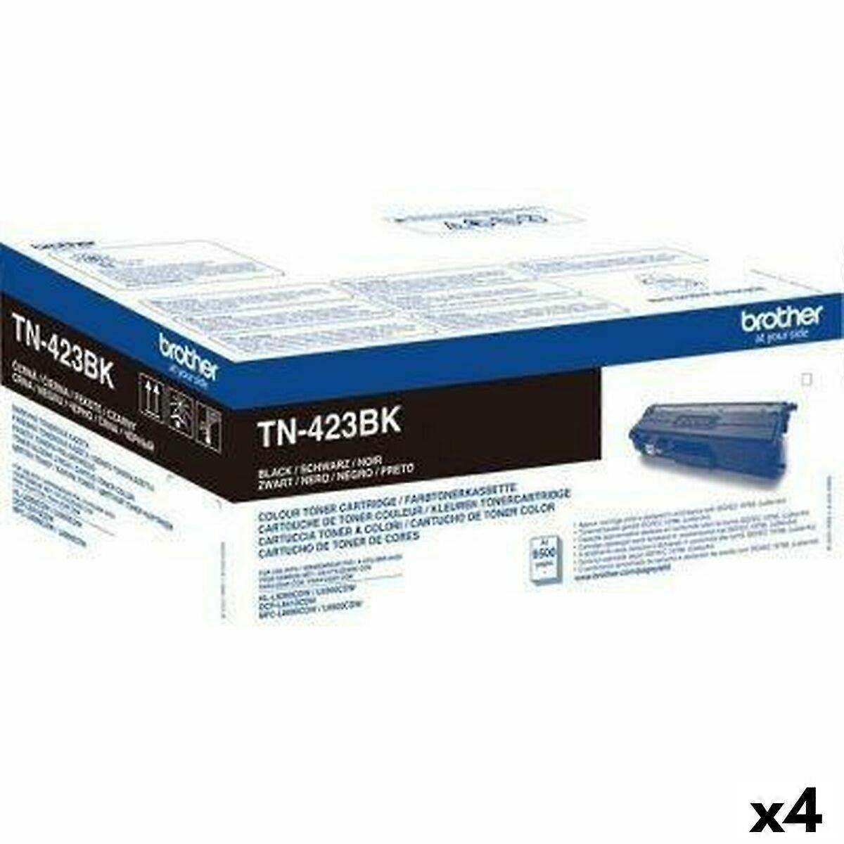 Τόνερ Brother TN423BK Μαύρο (4 Τεμάχια)