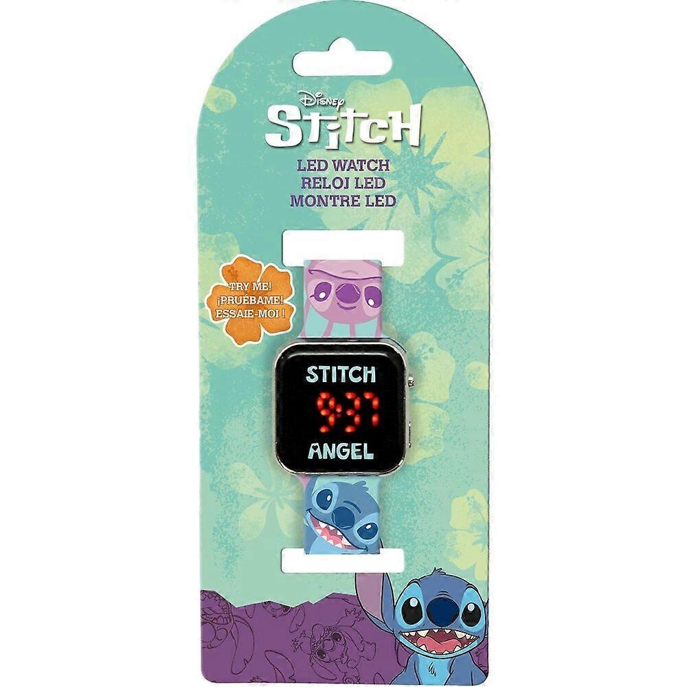 Stitch LED watch with adjustable strap and lighting function