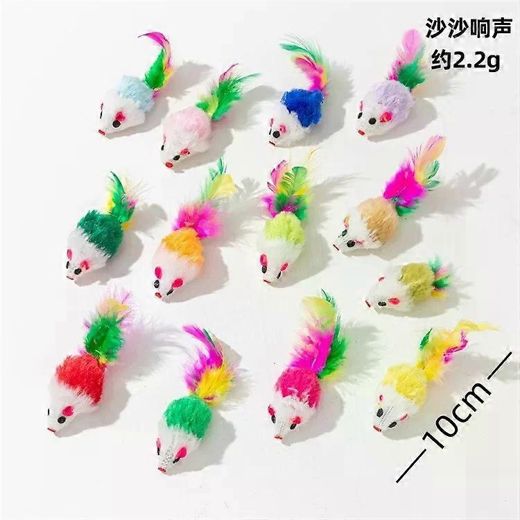 5pcs Rattle Cat Mouse Toys Also Prefilled Catnip Faux Fur Cat Mice Toys Interactive Cat Game Catnip Toys for Indoor Cats toy
