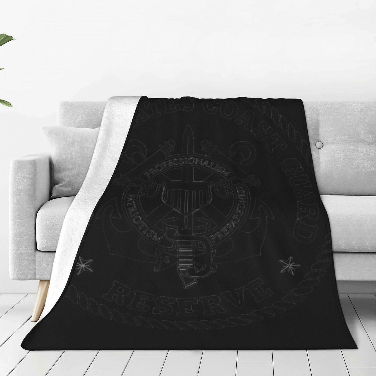 US Coast Guard USCG Fleece Blanket, Super Soft Lightweight Cozy Throw - Compatible with USCG, Warm Plush Flannel for Couch, Sofa, Bed