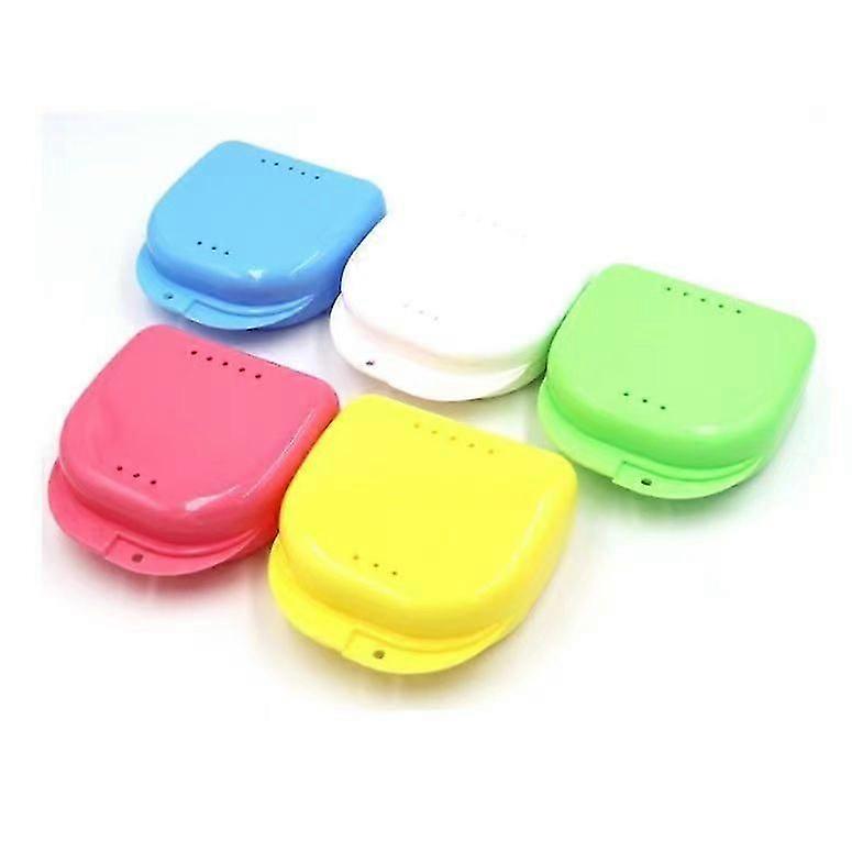 5PCS Orthodontic Container Case for Retainer Mouthguard Dentures