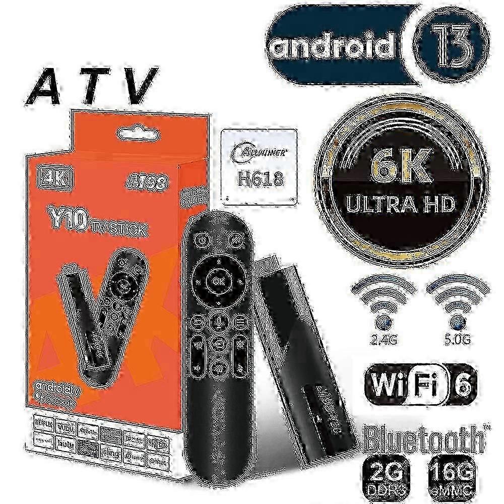 4K Ultra HD Android TV Stick WiFi 6 for Netflix YouTube Prime Video X