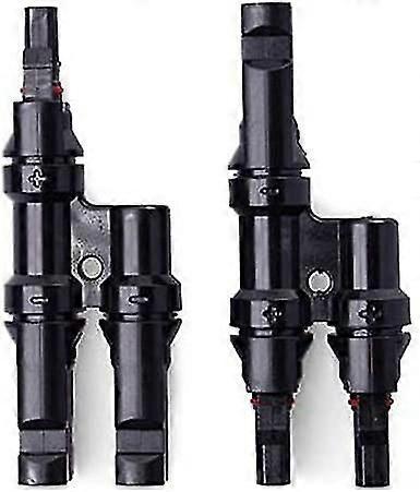 1 Pair Solar Panel T/y Branch Connectors Splitter Cable Coupler Mmf And Ffm Branch Wire