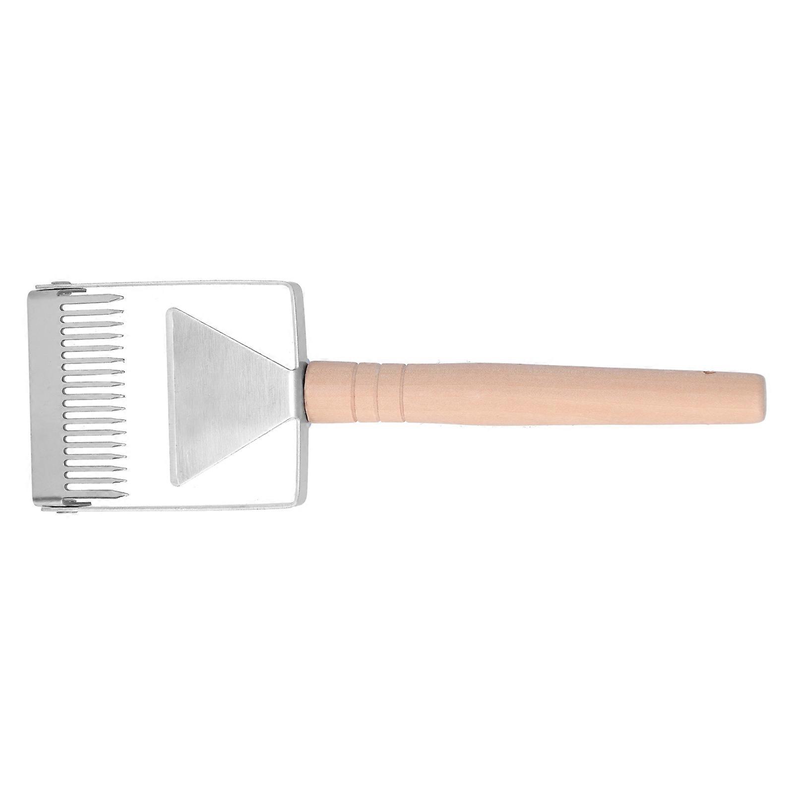 Uncapping Fork Honey Scraper 24x7.7cm Wooden Handle Beekeeping Tool