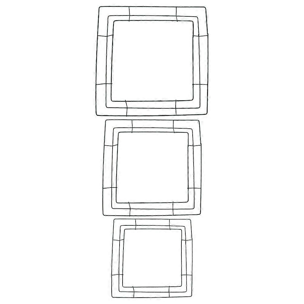 3pcs Square Wreath Frame Iron Wire Wreath Rack Wire Wreath Making Frame for DIY Crafts Making