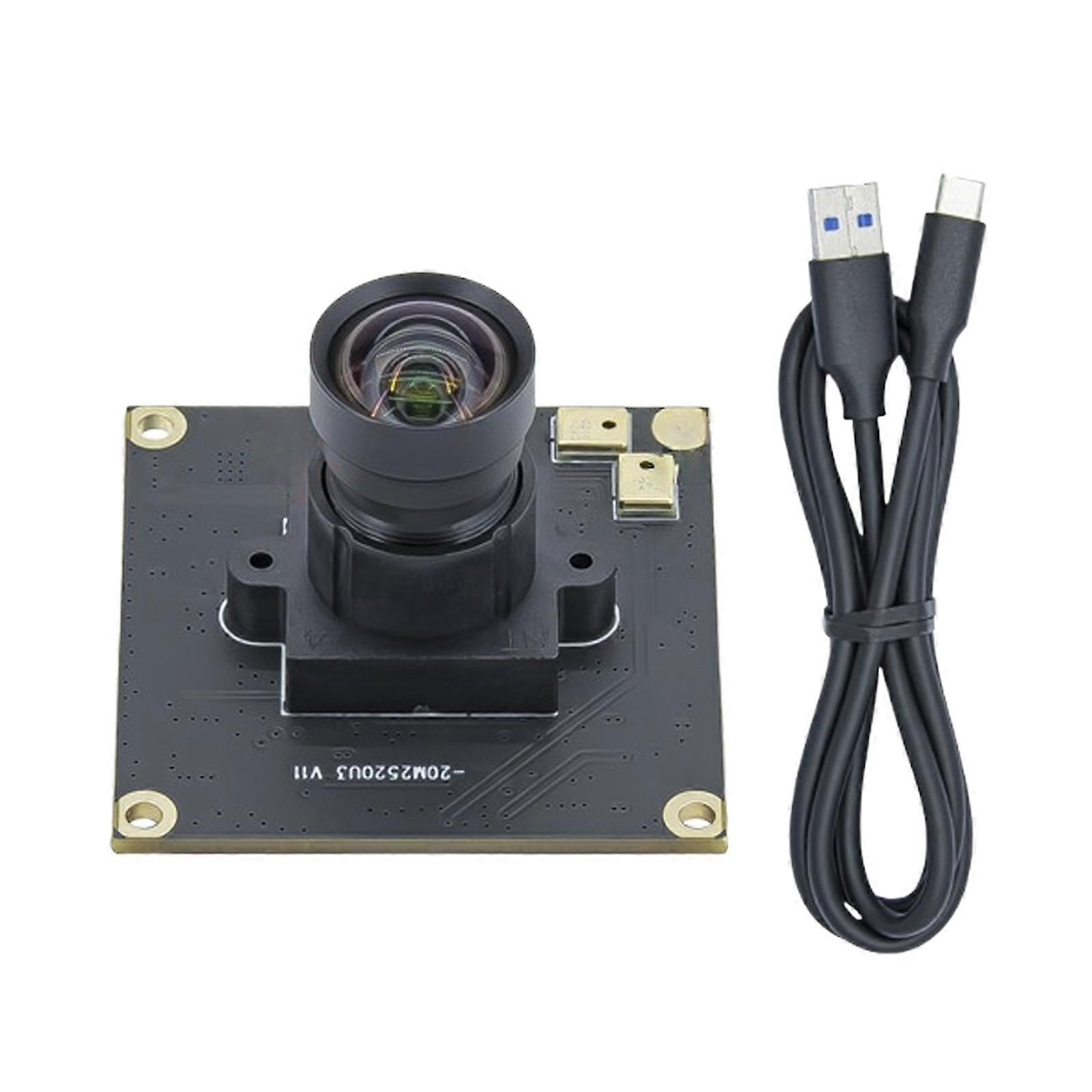 Lightweight 20MP IMX230 Industrial Camera 5344x4016 75/90 Degree Auto Focusing USB3.0 Camera with Microphone For Office Home Multicolor